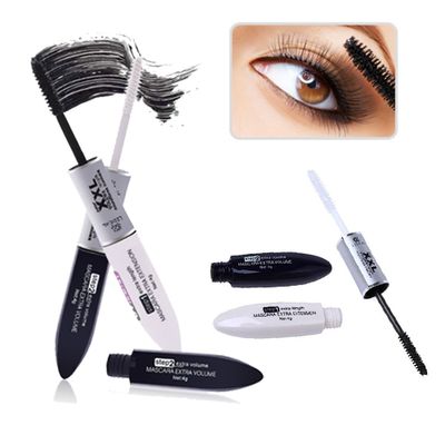 Double Head Black Mascara Extra Length Waterproof Silk Fiber