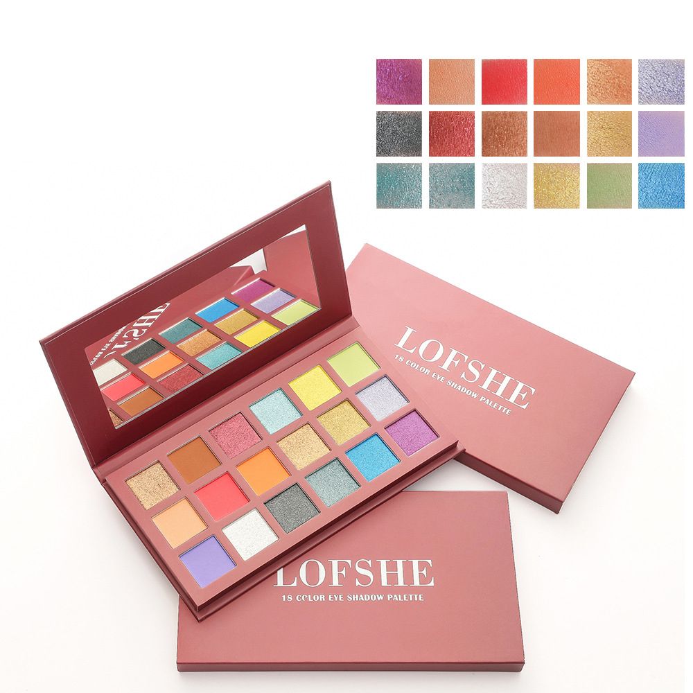 18 Colors Pearlescent Shimmer Matte Eyeshadow Palette Pigment