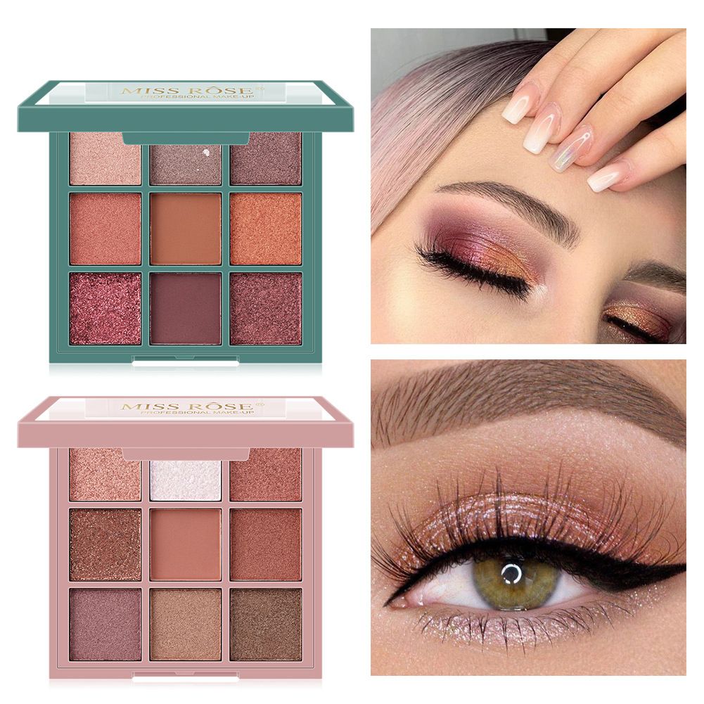 9 Colors Eyeshadow Palette Matte Texture Pearlescent Silky Powder