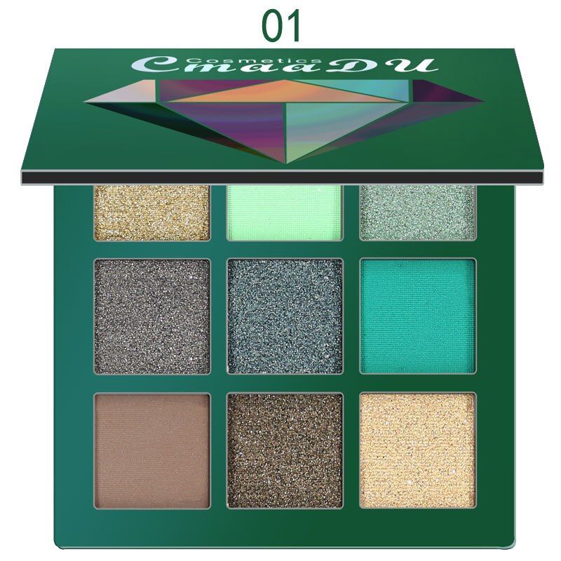Red Series Glitter Eyeshadow Makeup Pallete 9 Colors Matte