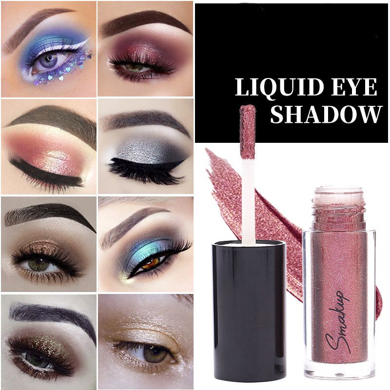 Liquid Eyeshadow Metallic Diamond Shiny Eye Liner Pen Eyeshadow Palette Lasting Shimmer Pearlescent Eye Shadow Cosmetic