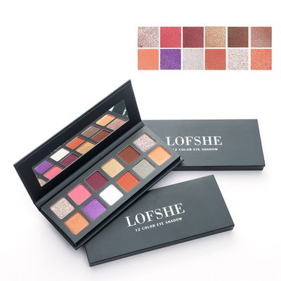 12 Colors Pearlescent Matte Eyeshadow Palette Pigment