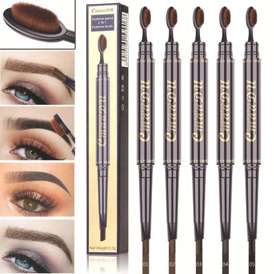 Double headed Brush Ultra Slim Triangle Eyebrow Pencil