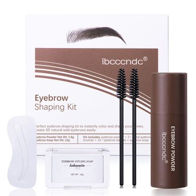 Eyebrow Styling Soap Powder Stamp Stencils Kit
