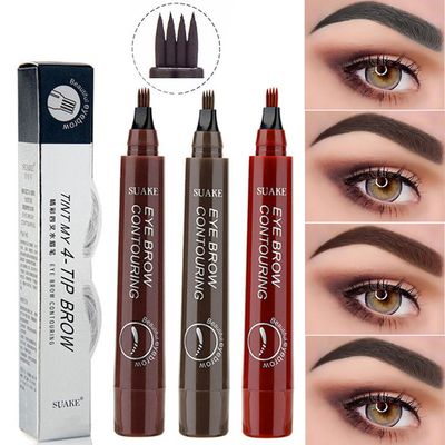 Eyebrow Pen Waterproof Fork Tip Pen