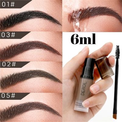 6 Color Eyebrow Cream Waterproof Tint Makeup Brush Set