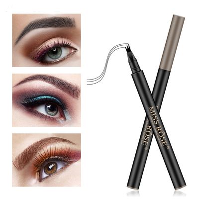 Three-Fork Natural Waterproof Liquid Eyebrow Pencil Pen Eye Makeup