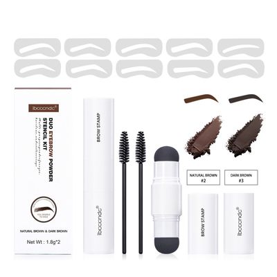 One Step Eyebrow Powder Stamp Shaping Kit Double Head Eyebrow Powder Stick