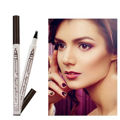 3 Colors Liquid Eyebrow Pencil Fork Tips Waterproof Eyebrow Tattoo Pen