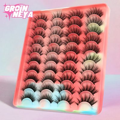 3D Mink Lashes Fluffy Soft Wispy Natural Cross Eyelash Extension