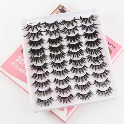 20 Pairs 3D Mink False Eyelashes Natural Long Fluffy Fake Eyelashes
