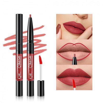 Stereo Matte Lip Liner Lipstick Pen Lip Gloss 2 in 1 Lipstick Pen