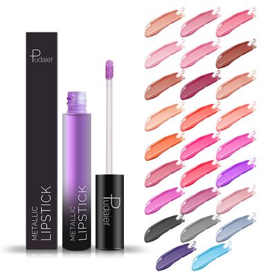 Liquid Lipstick Long Lasting Waterproof Metallic Lip Gloss