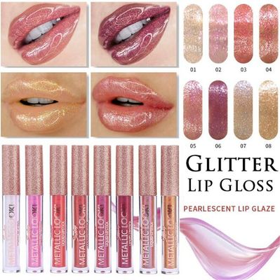 Moisturizer Plumper Glitter Lip Gloss 8 Color Cosmetics Nutritious Shimmer Liquid Lips Makeup