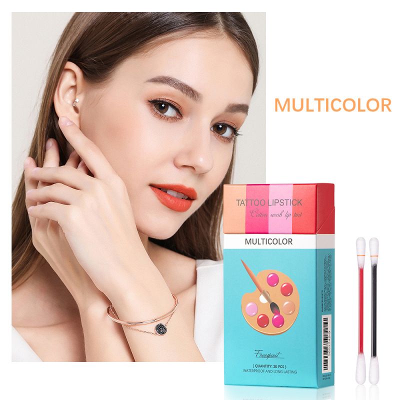 20Pcs/Box Waterproof Long Lasting Non Stick Cup Lip Tint Lip Gloss