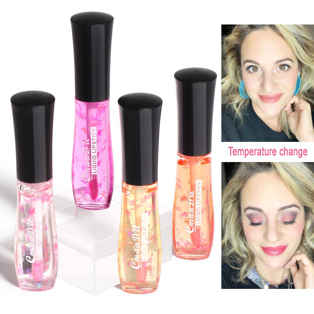 4 Colors CmaaDU Changing Lip Glaze Waterproof Lip Gloss