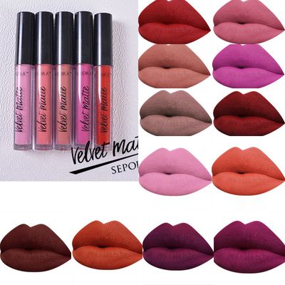 12 Colors Waterproof Long Lasting Moisturizing Matte Beauty Lip Glaze