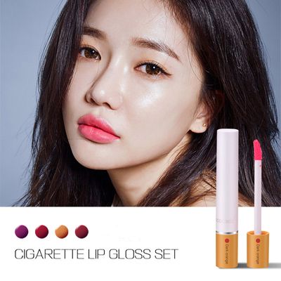 4Pcs/Set Cigarette Matte Lip Glaze Long Lasting Waterproof Lip Gloss