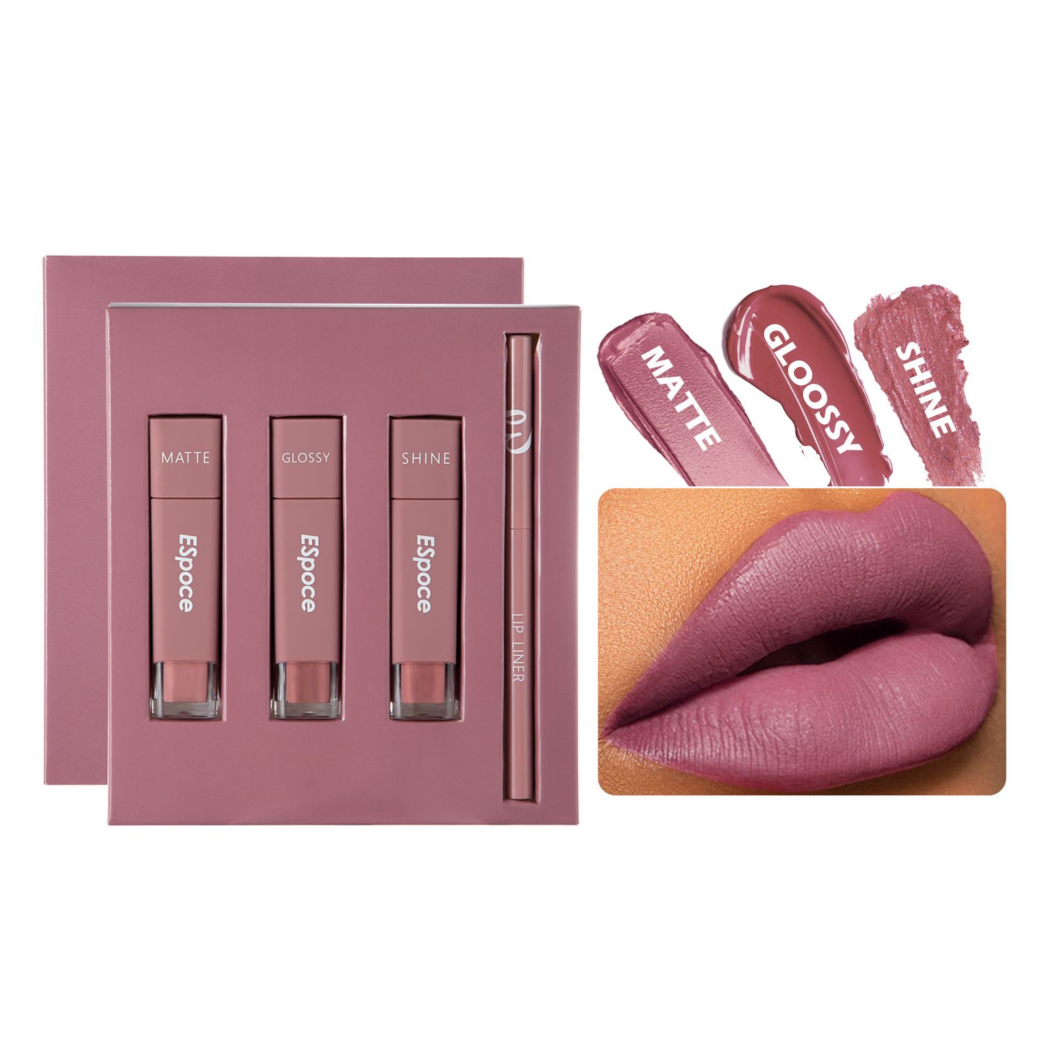 Non-fading Non-stick Cup Lip Liner Lip Glaze Kit