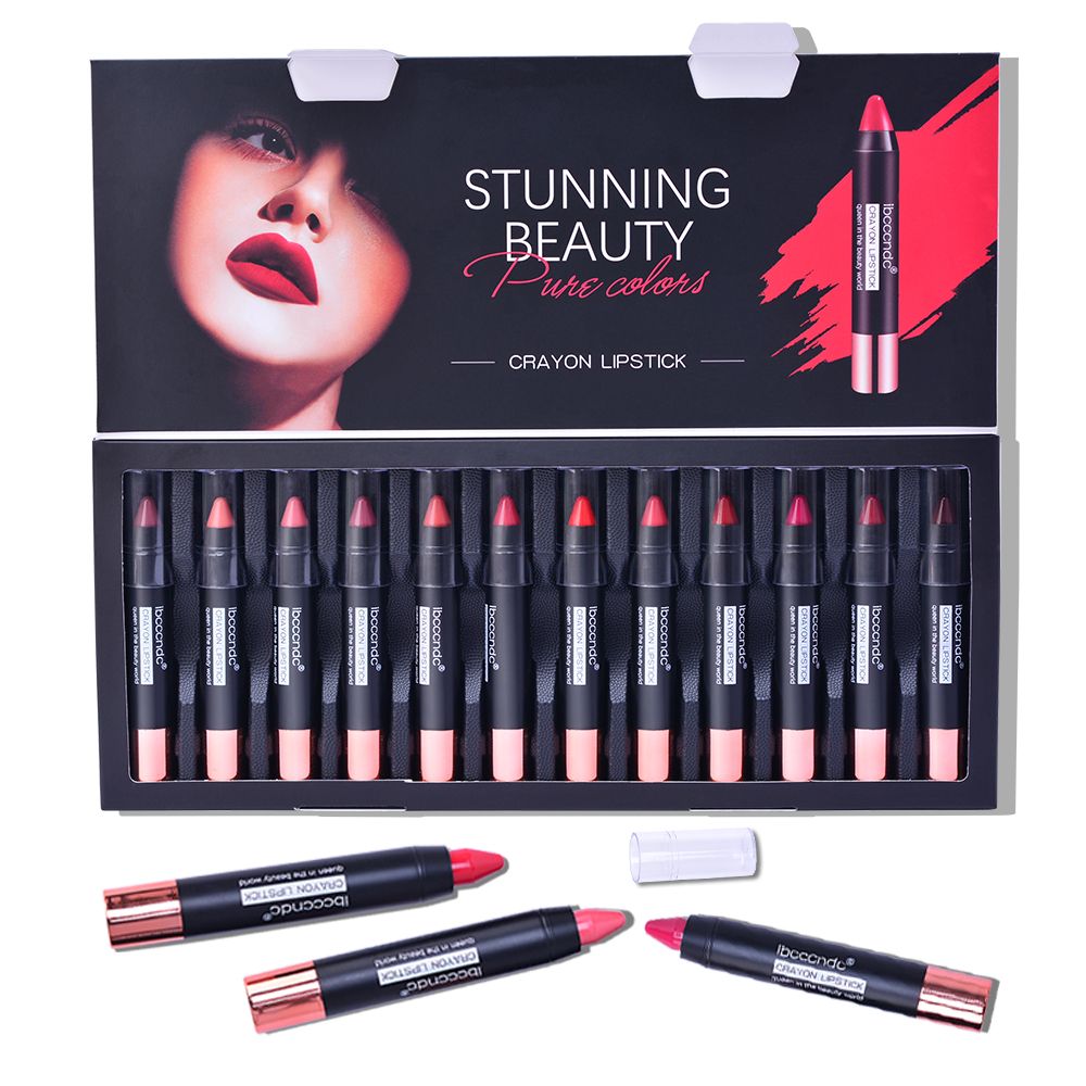 12 Colors Long Lasting Makeup Lipstick Pencil Pen