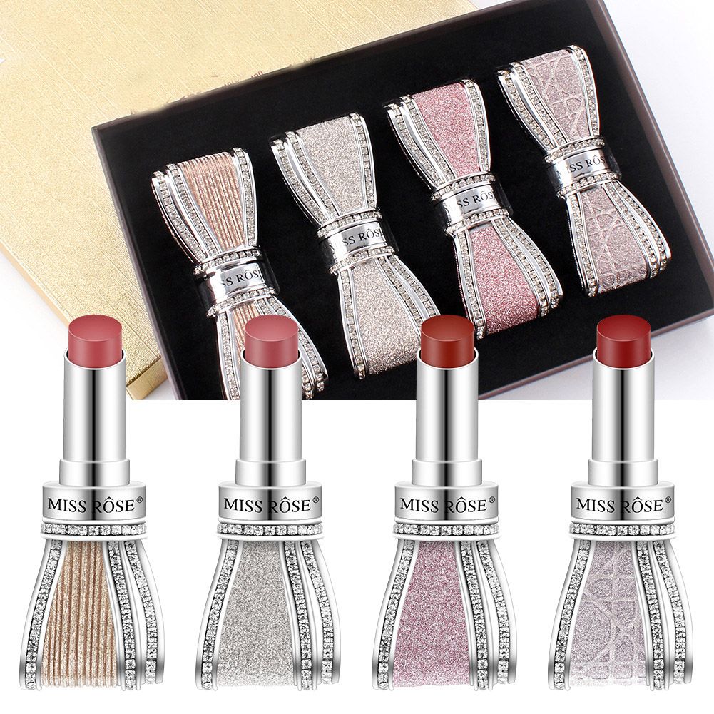 4PCS Matte Velvet Waterproof Lipstick Set