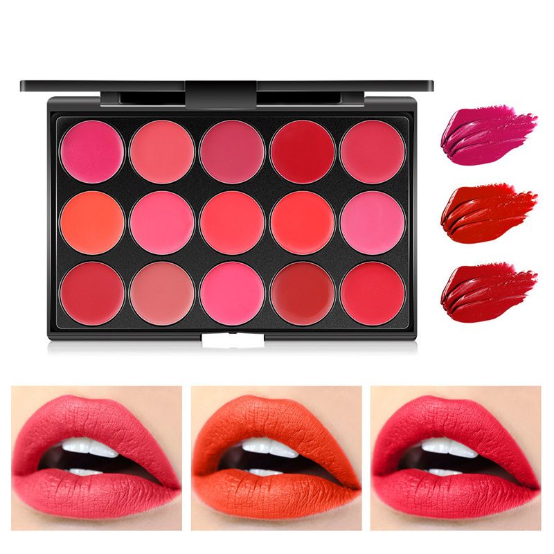 15 Colors Makeup Matte Velvet Moisturizing Lipstick Palette