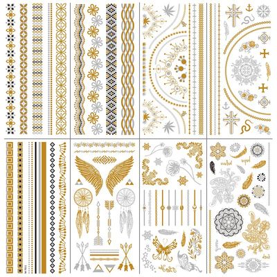 Water Transfer Printing MT Metal Waterproof Tattoo Stickers