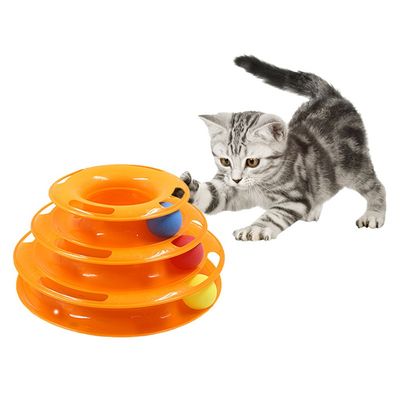 Triple Numbers Disc Cat Toy Ball Training Amusement Plate