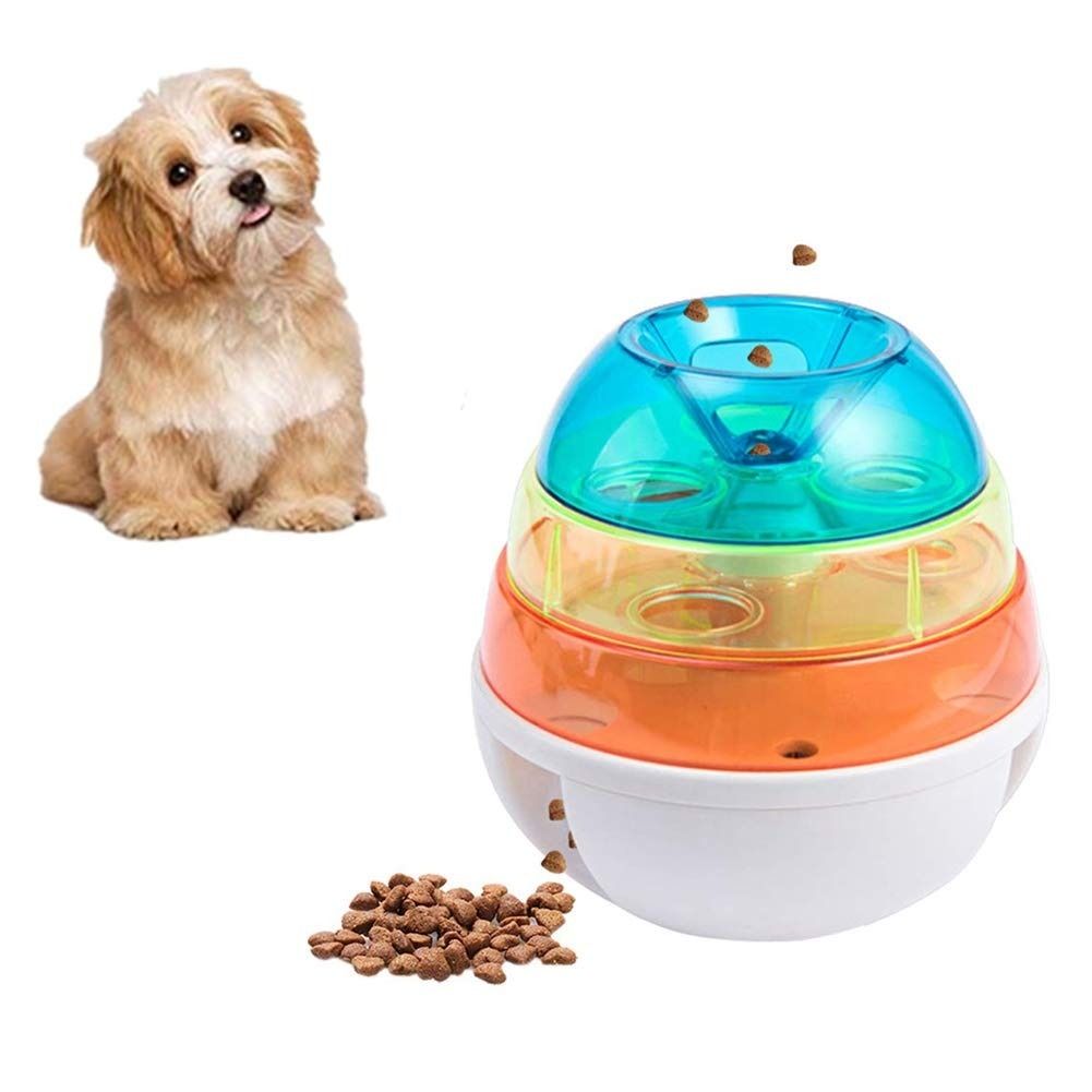 Pet Cat Dog Tumbler Food Leakage Toy Slow Feeder