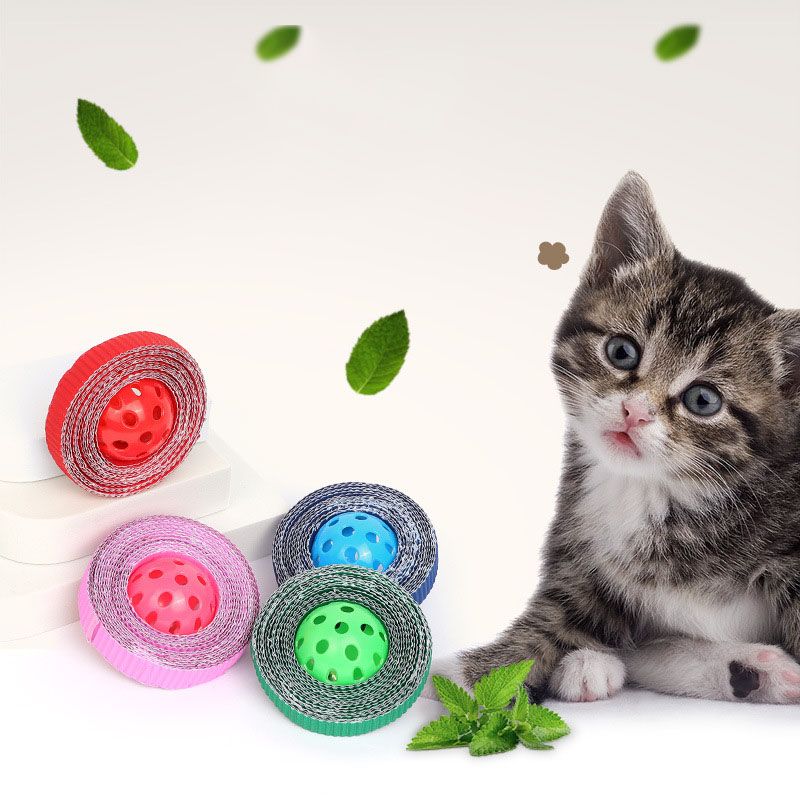 Cat Scratch Board Interactive Cat Toy Ball Corrugated Paper Claw Board