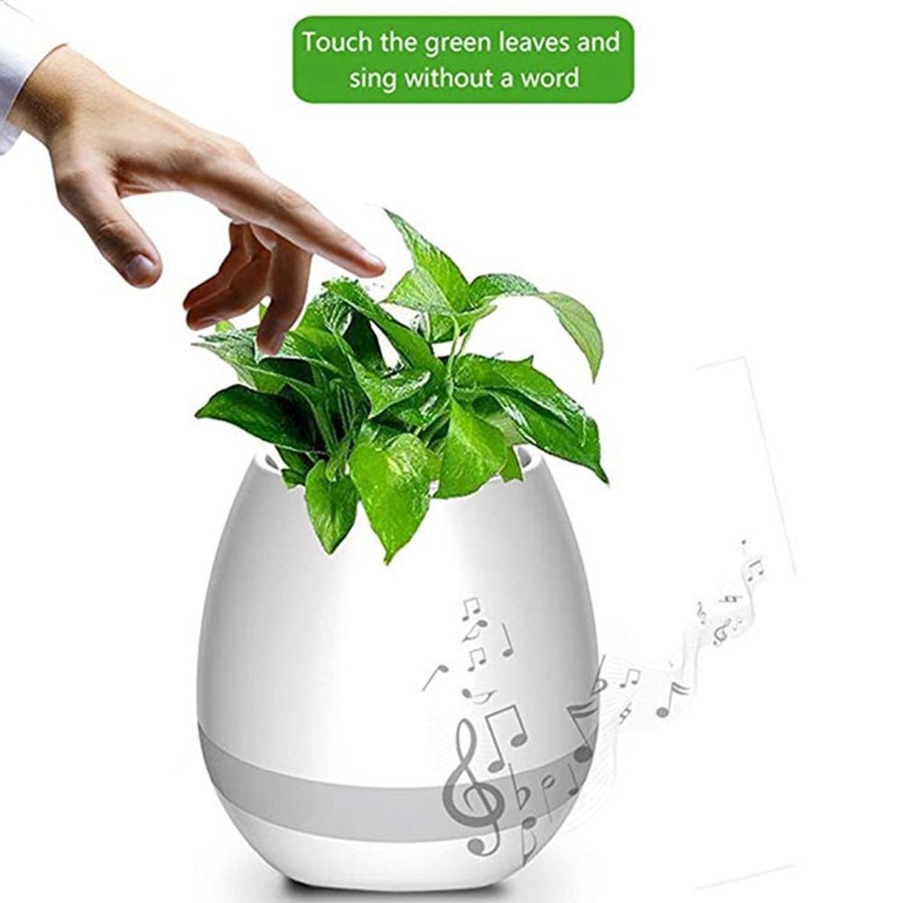 Rechargeable Touch Mini Egg Shape Flowerpot Music Bluetooth Speaker