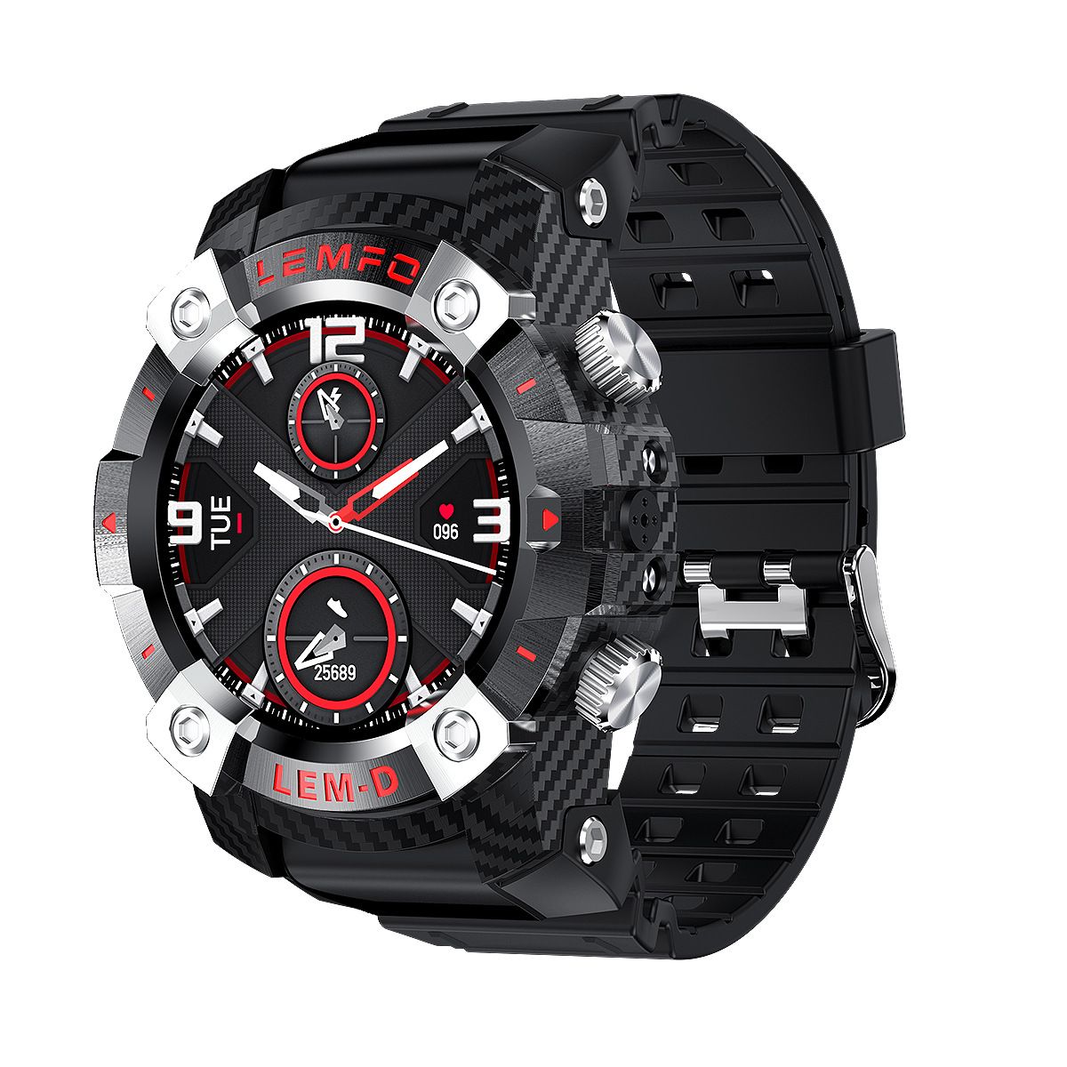 Men Bluetooth 5.0 with Wireless Earphones 2 in 1 Heart Rate Monitor Smartwatch