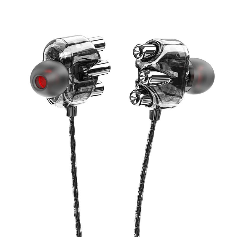 In-ear Wire Control 3.5mm Earphone Tuning Multi-core Transparent Colorful Headset