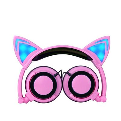 Cat Headband Wired Headphones Led Glowing