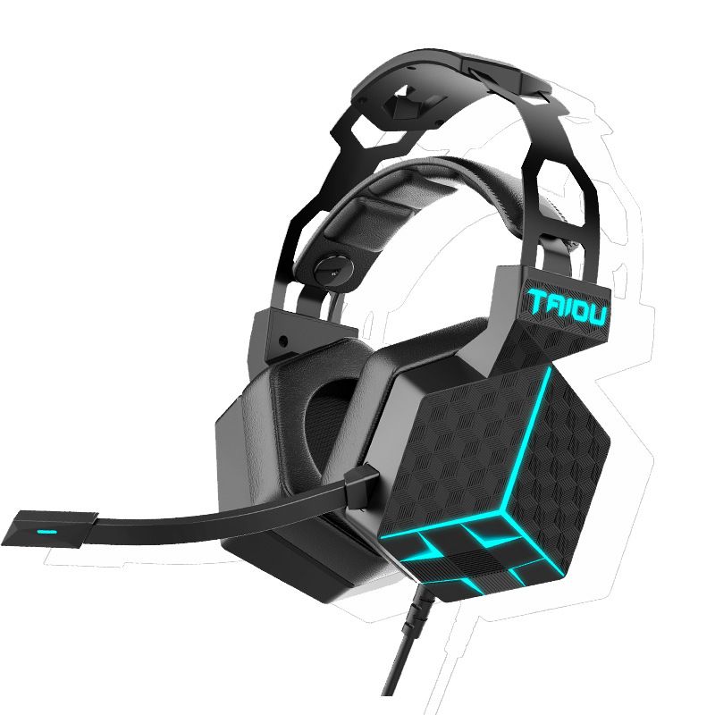 Computer Gaming Headset USB Wired Microphone Earphone