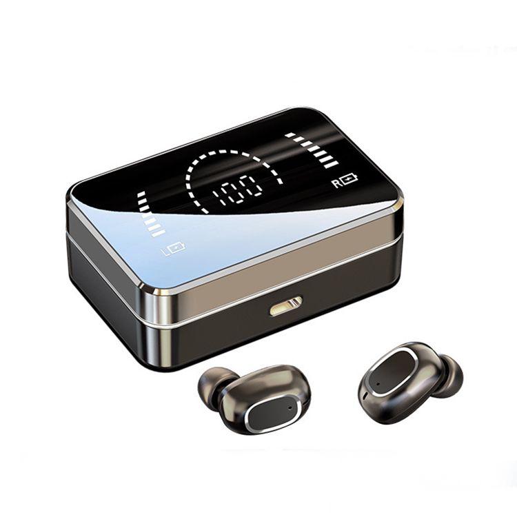 Mirror LED Smart Sports Earphones Headset Wireless Headphones