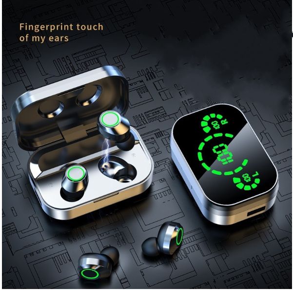 TWS Wireless Bluetooth Headset Large Screen Smart   Sports Headset