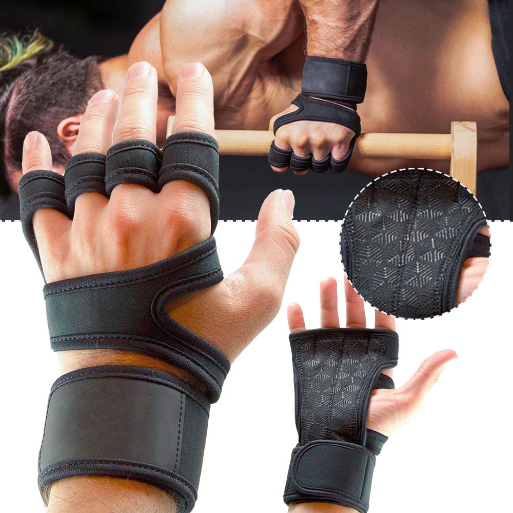 1 Pair Men Weightlifting Training Gloves
