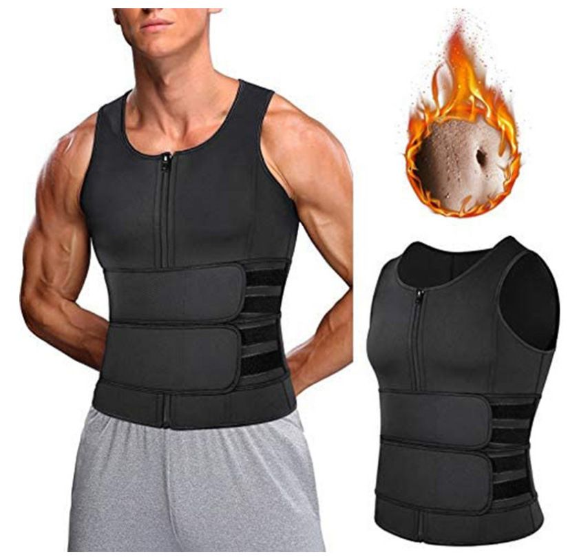 Men&#39;s Sports Body Shaper Neoprene Tunic Waist Tummy Control Vest