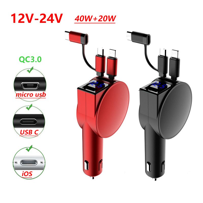 Car Charger Fast Charging  Car Truck for iPhone Xiaomi Huawei Samsung
