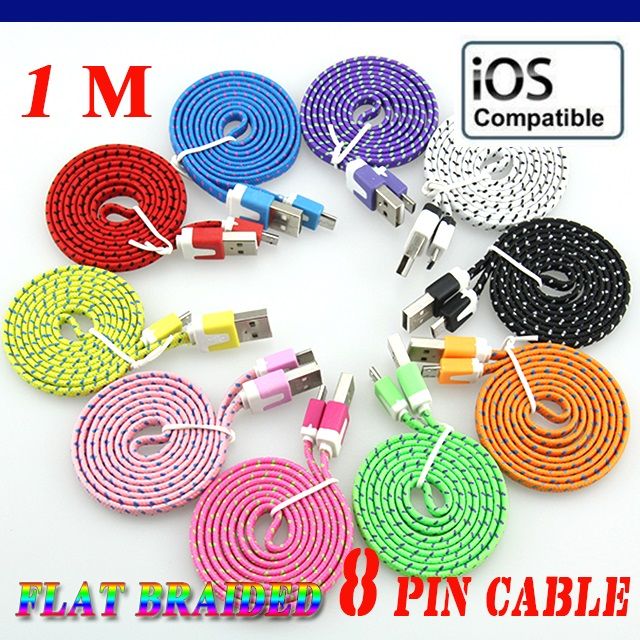 1M/2M/3M Nylon Braid USB Charging Cable Cord