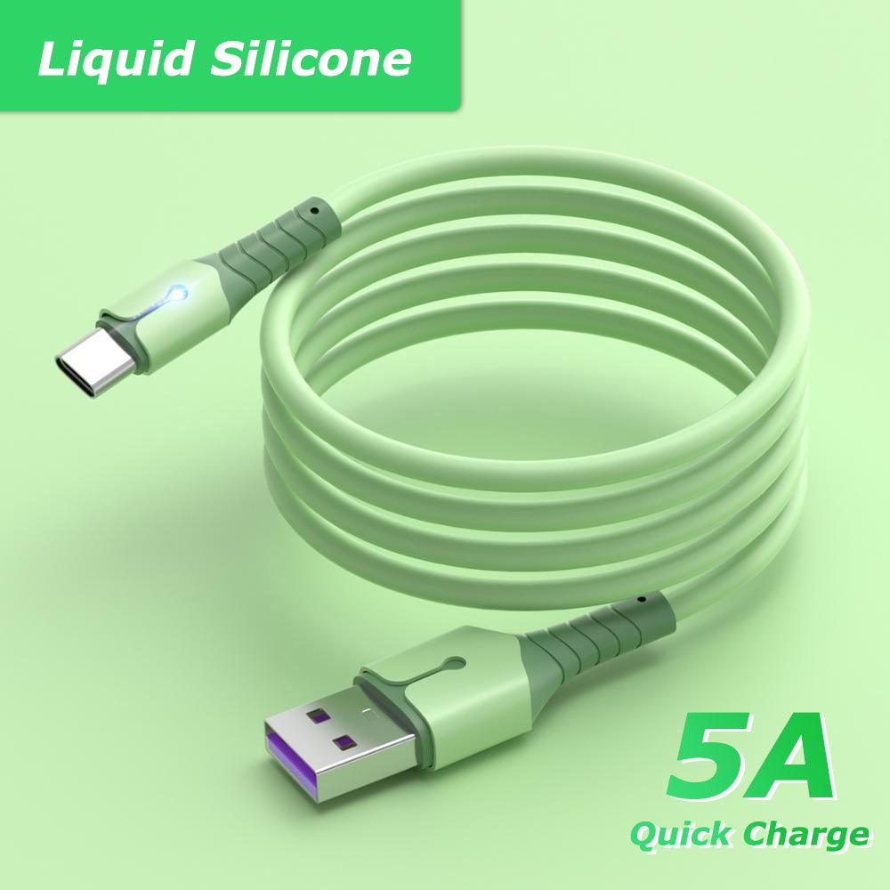 Liquid Silicone Super Fast Charge Cable Micro USB Type C Iphone Cable