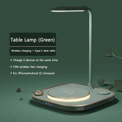 Desk Light Fast Wireless Charger Base Bedroom Lamp Fast Charger Dock