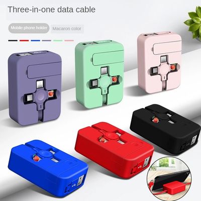 4 In 1 Retractable 8 Pin/USB Type C/Micro USB Cable