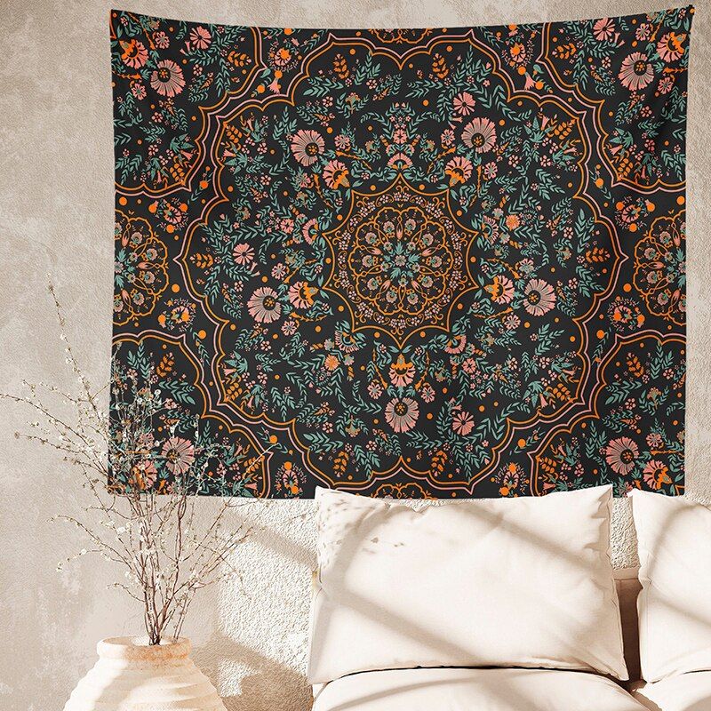 Small Fresh Plant Flower Print Tapestry Decoration Background Cloth