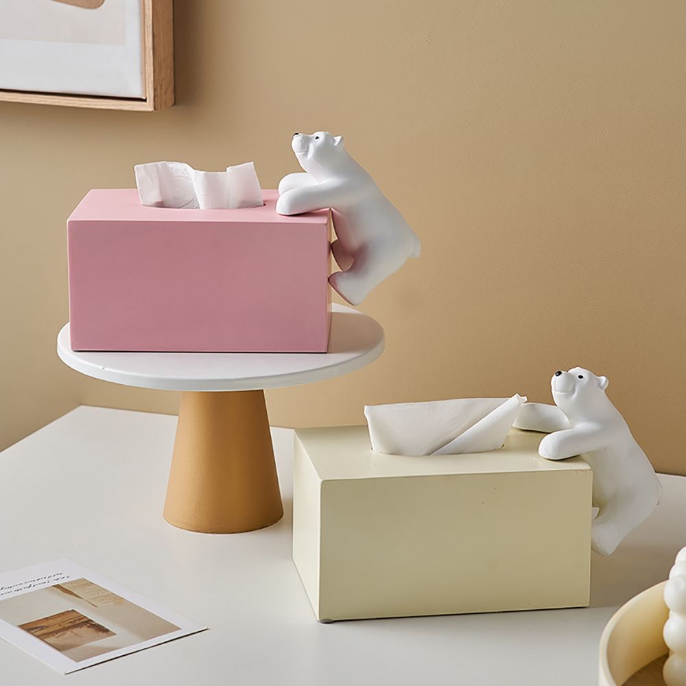 Home Decoration Animal Statue Tissue Canister Desktop Decor