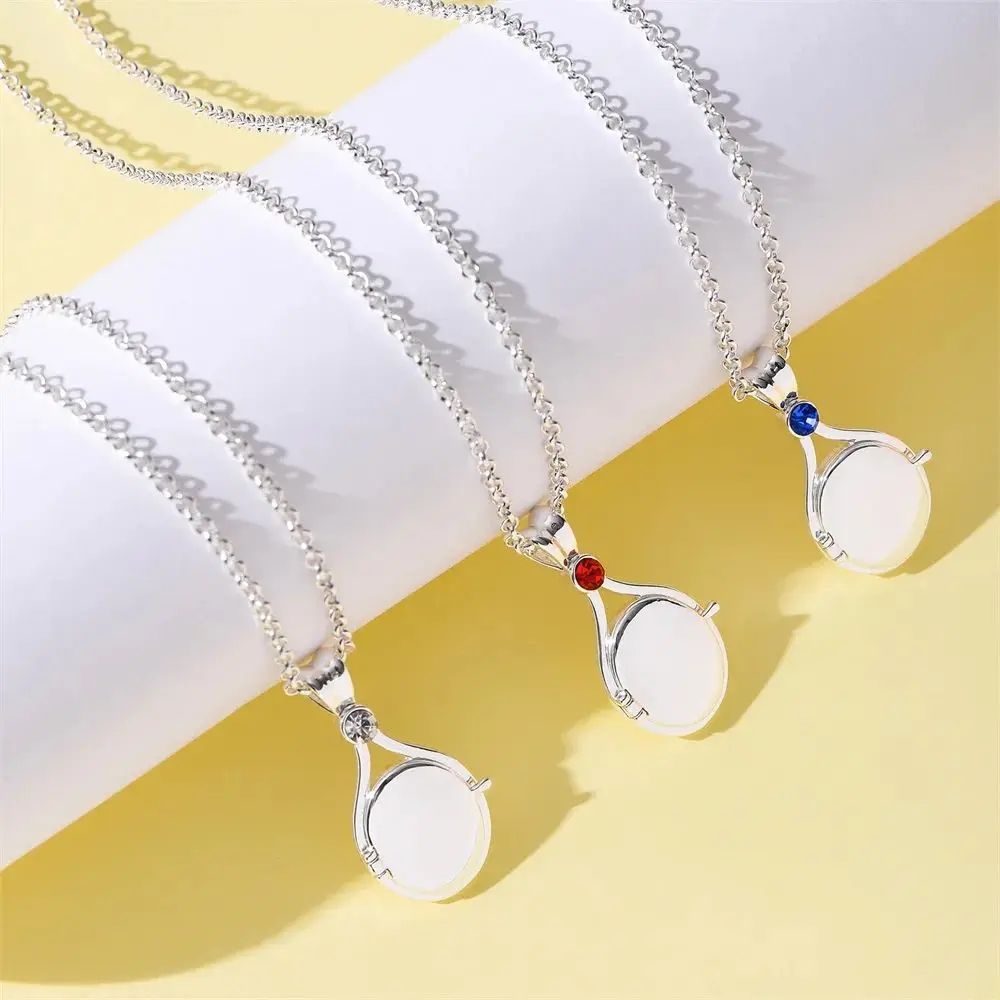 Trendy H2O Mermaid Just Add Water Copper Zircon Pendant Necklaces For Women Girls Silver Color Metal Crystal Party Daily Jewelry
