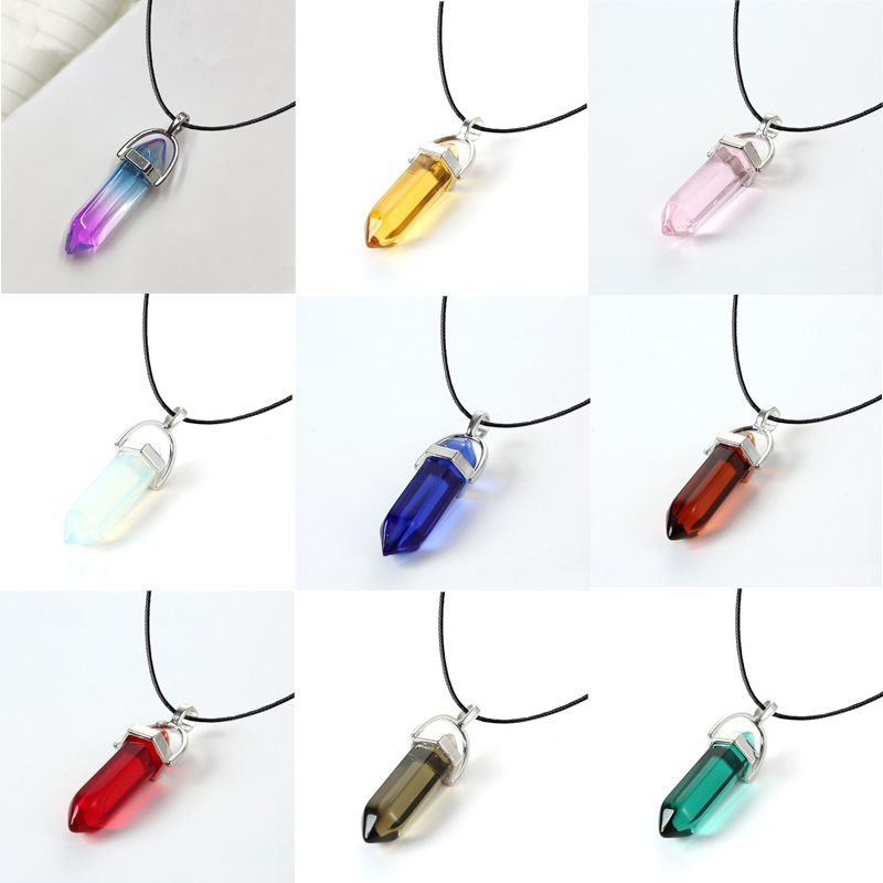 Colliers hexagonaux en quartz, pendentif en cristal rose turquoise, chaîne en pierre naturelle, ras du cou, bijoux pour femmes, 2025