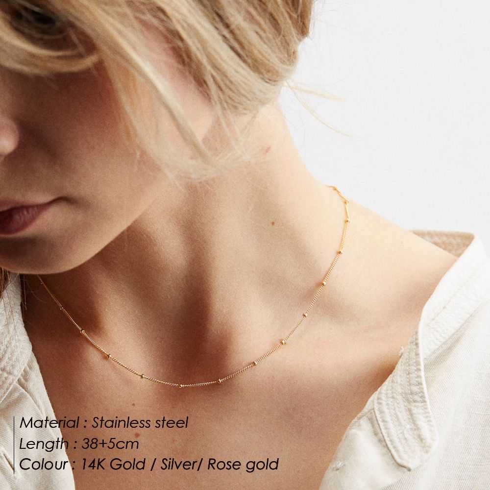 Collier ras du cou eManco en acier inoxydable 316 couleur or pour femme, ensemble de colliers à chaîne, cadeau pour femme