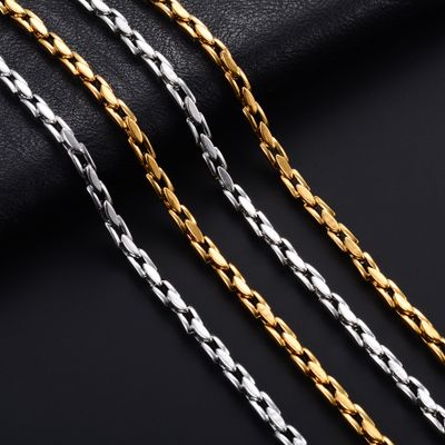 Collier Chic en acier inoxydable de 4.2mm, chaîne de cou à maillons épais pour hommes et femmes, hip hop Rock Punk garçon ras du cou, bijoux en métal couleur or